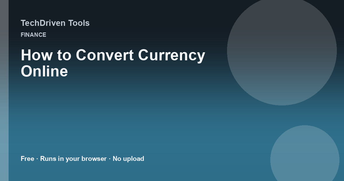 How to Convert Currency Online