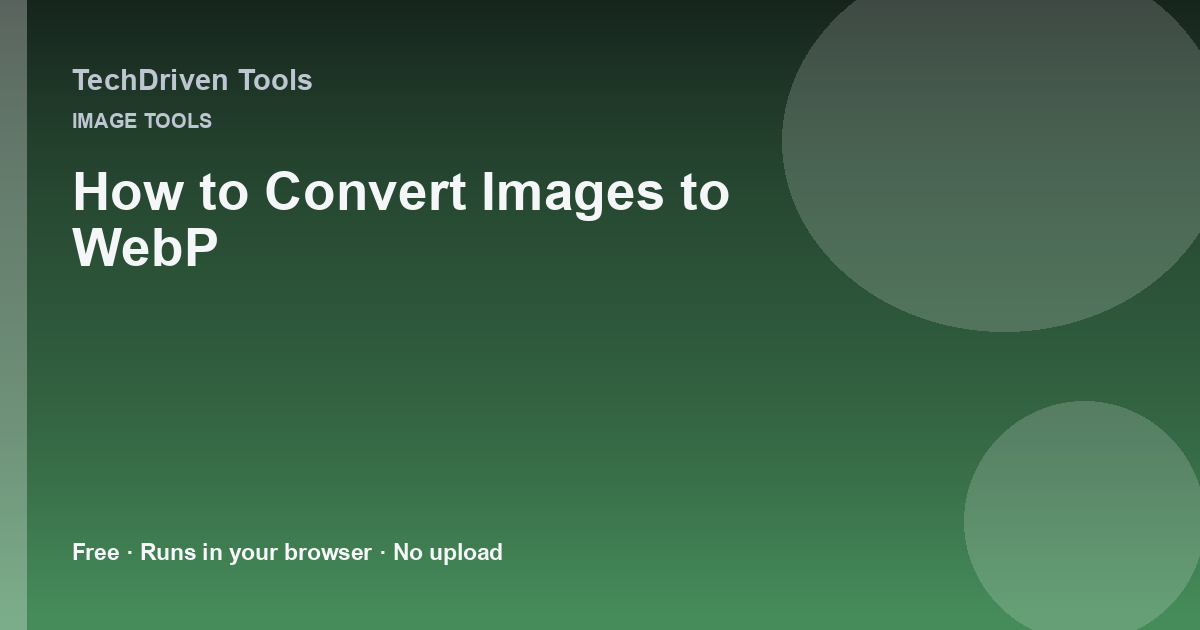 How to Convert Images to WebP