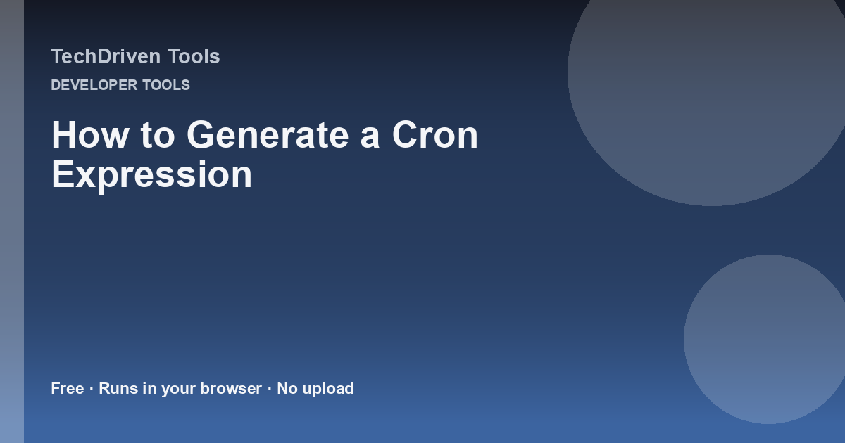 How to Generate a Cron Expression