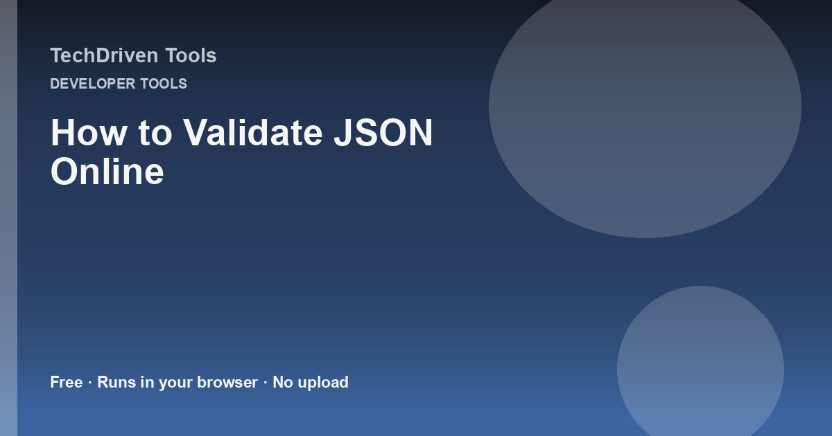 How to Validate JSON Online