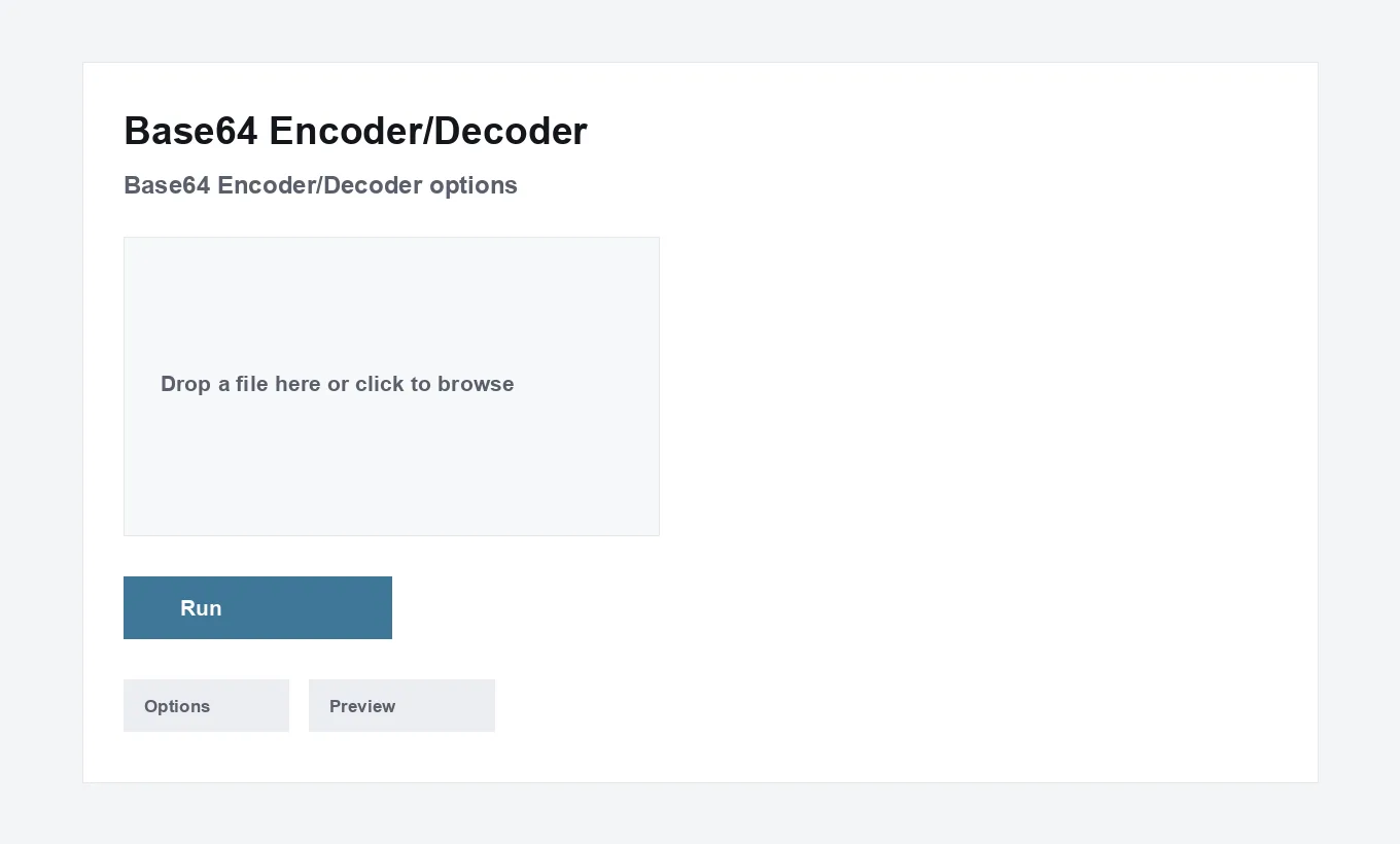 Base64 Encoder/Decoder options