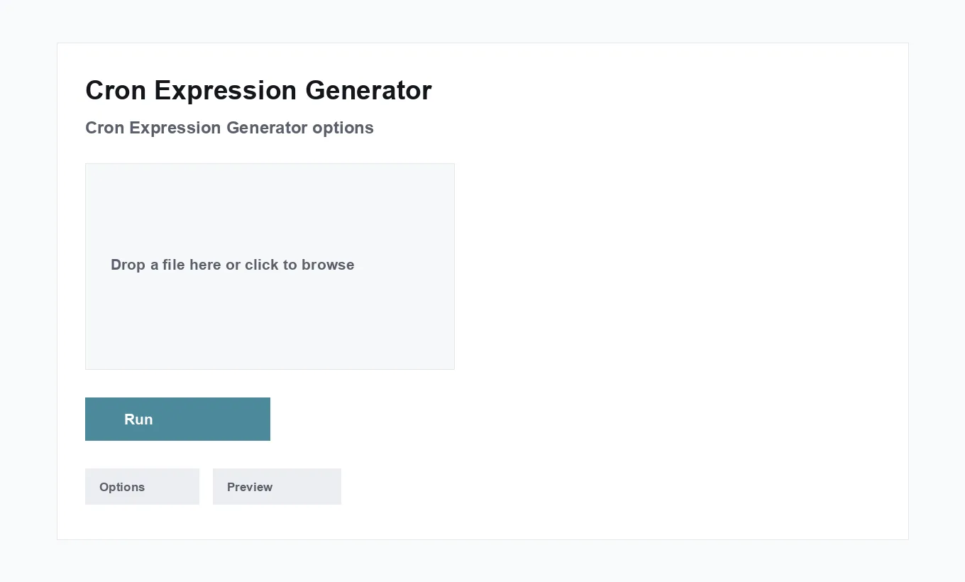 Cron Expression Generator options