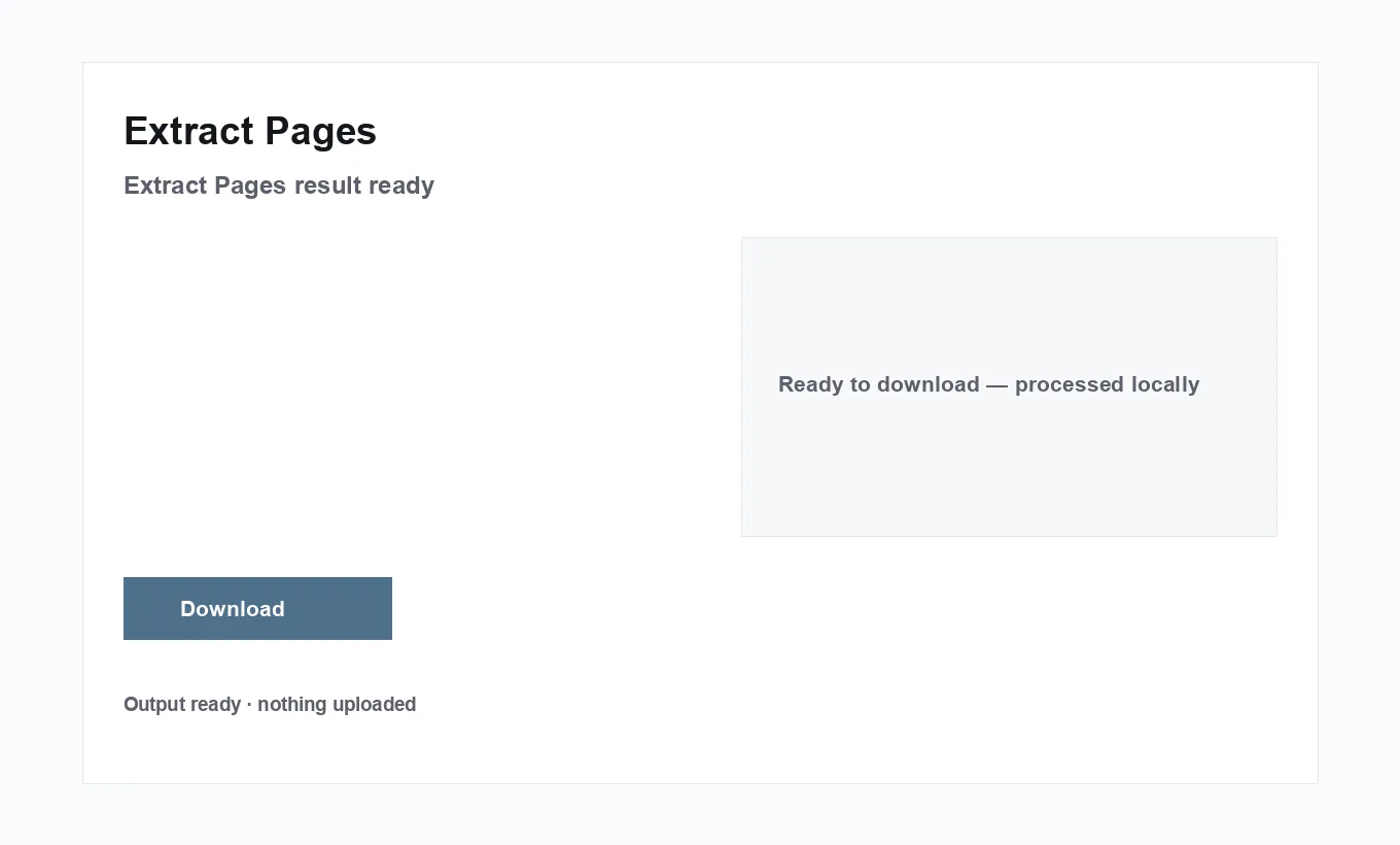 Extract Pages result