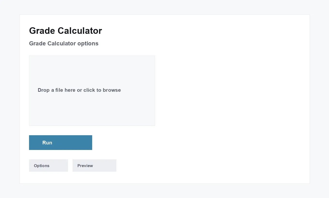 Grade Calculator options
