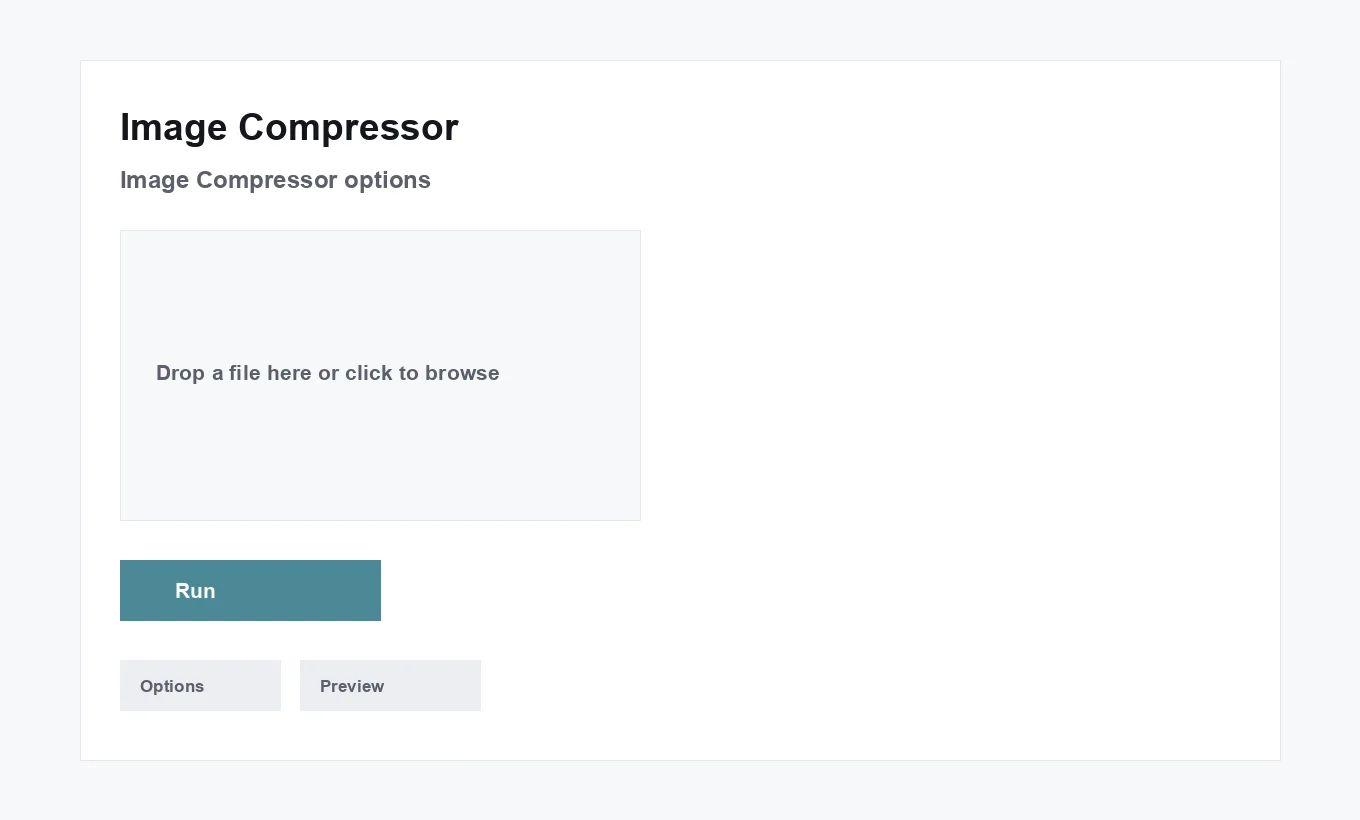 Image Compressor options