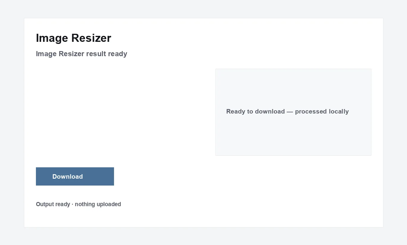 Image Resizer result