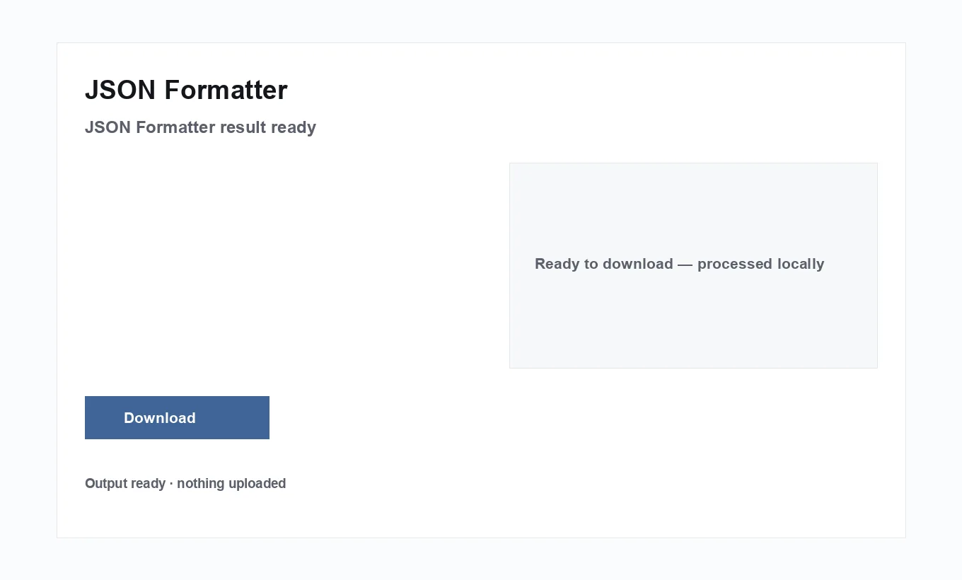 JSON Formatter result