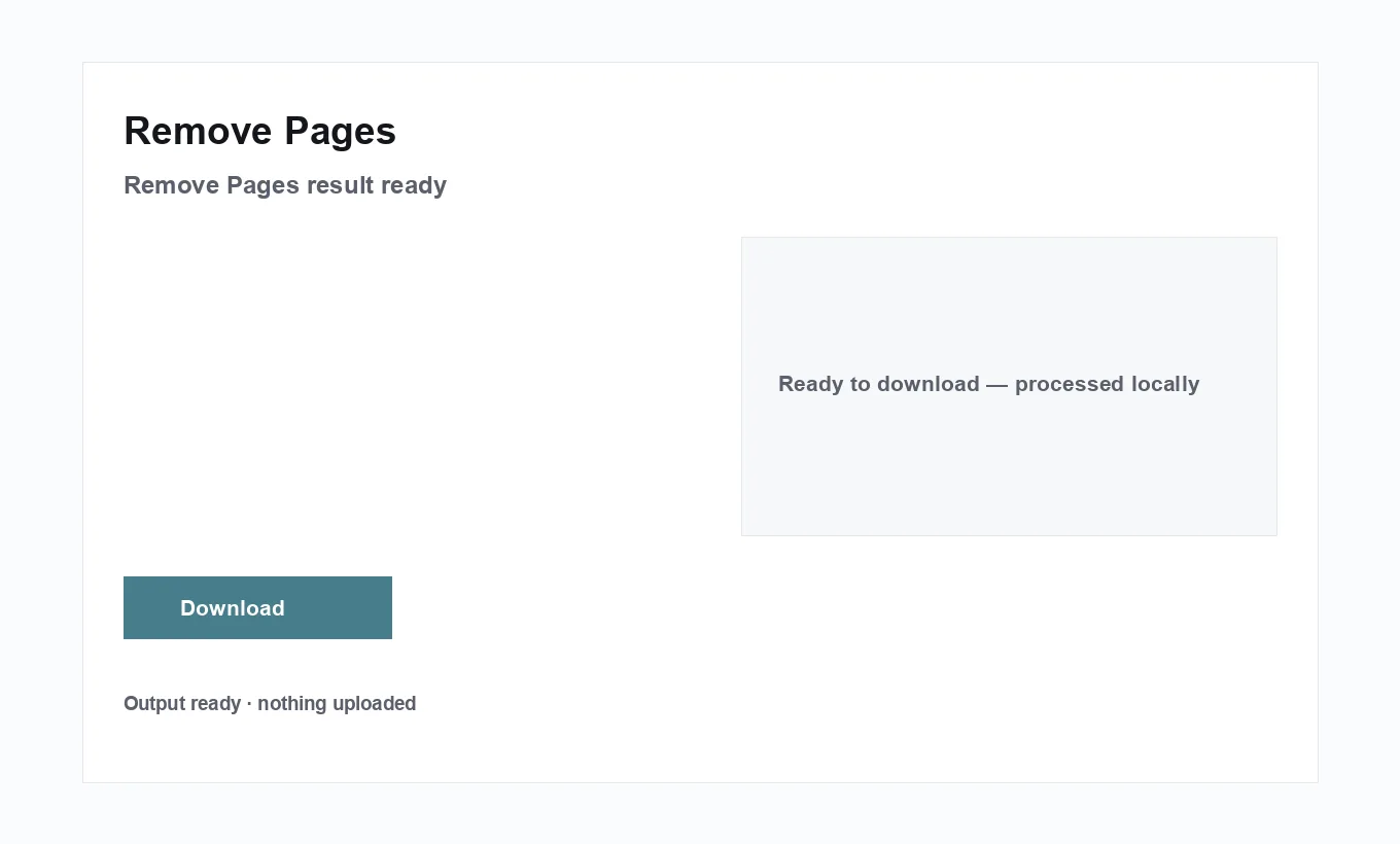 Remove Pages result