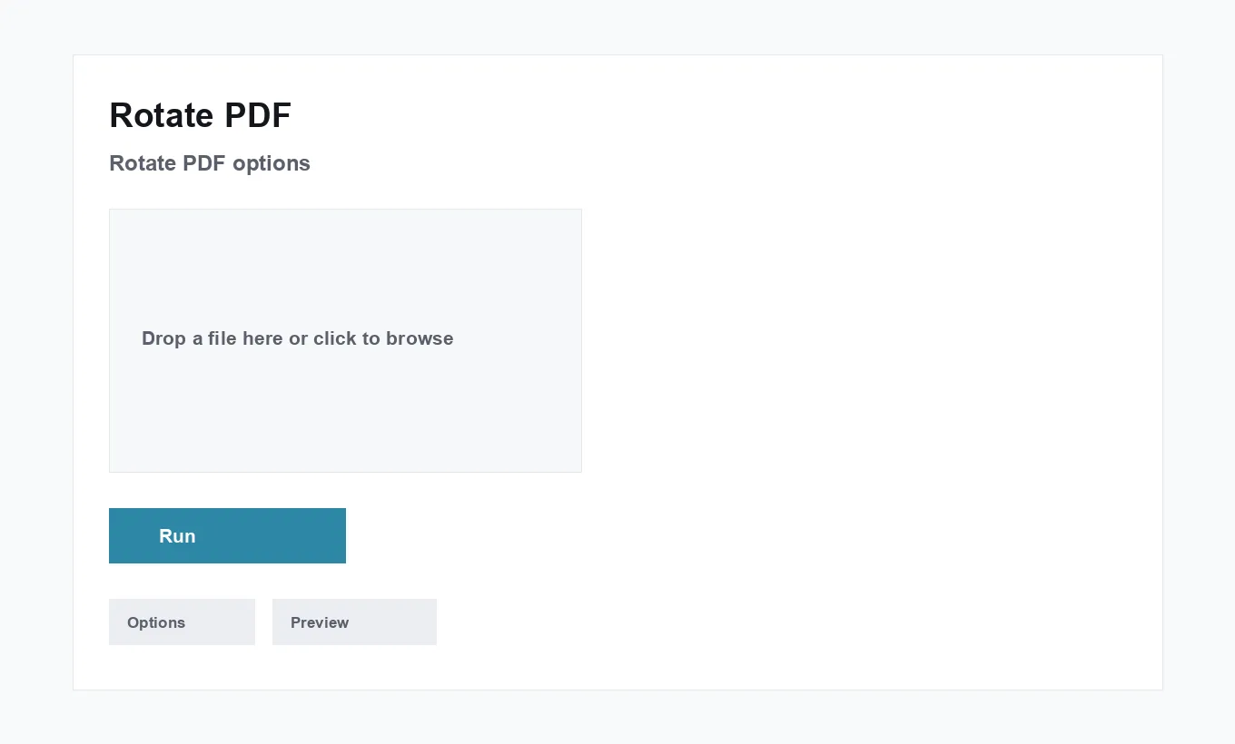 Rotate PDF options