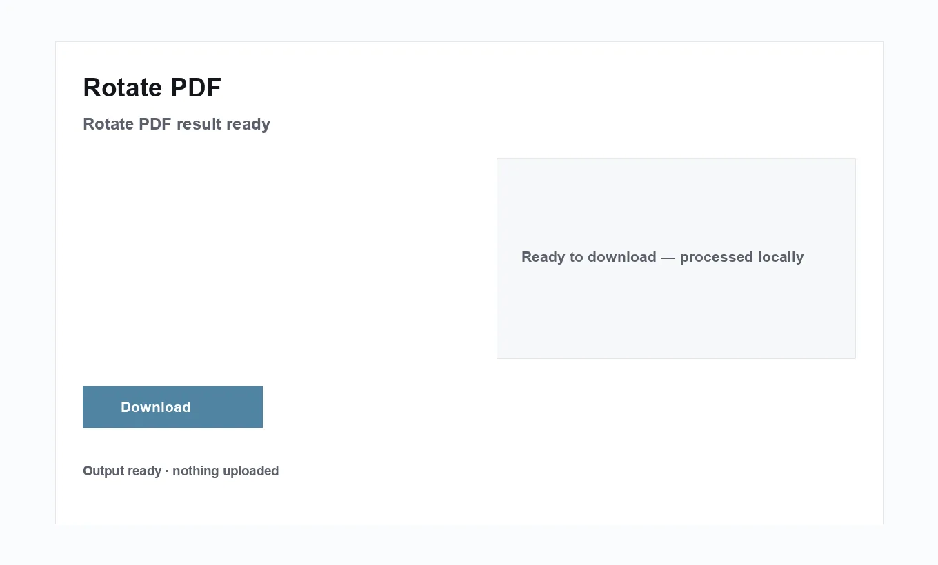 Rotate PDF result