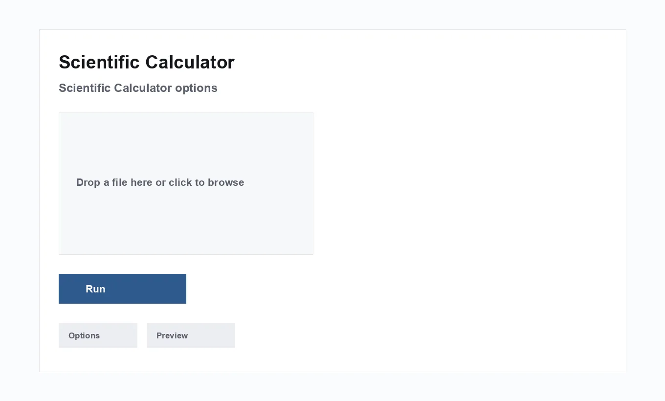Scientific Calculator options