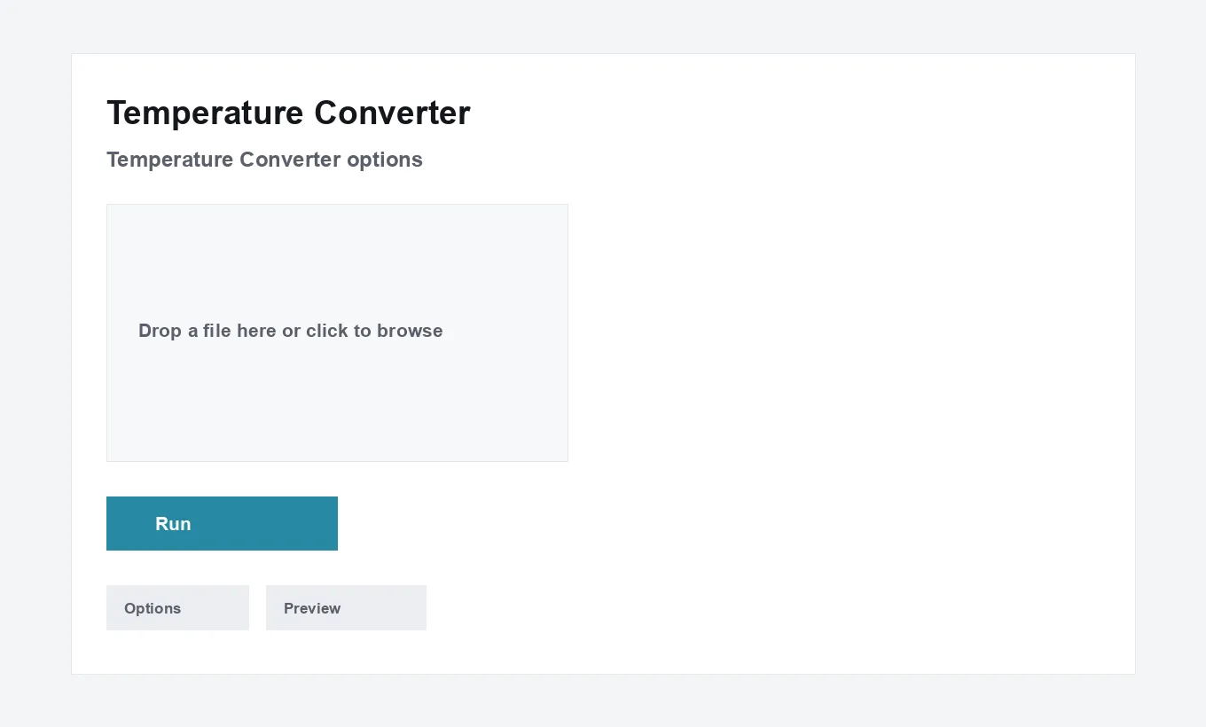 Temperature Converter options