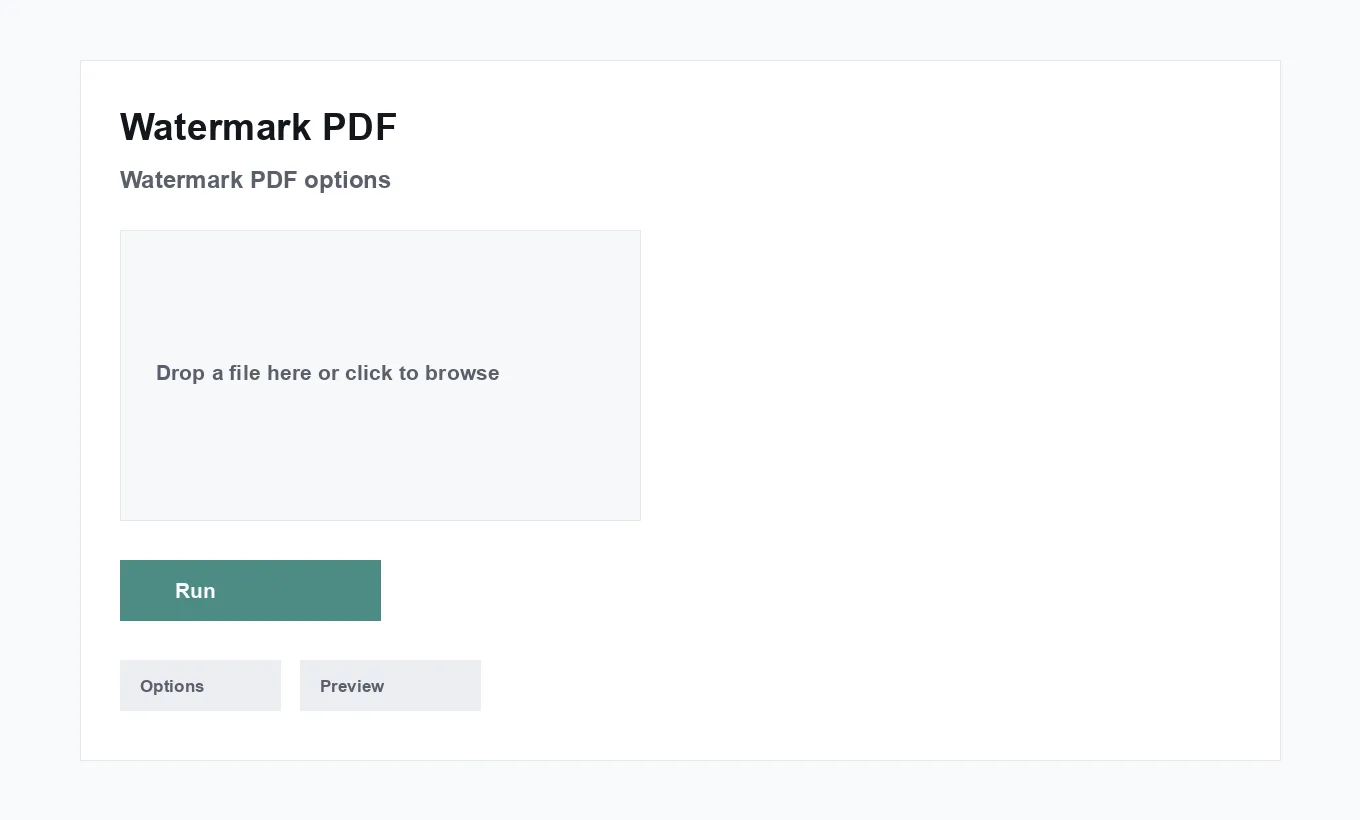 Watermark PDF options